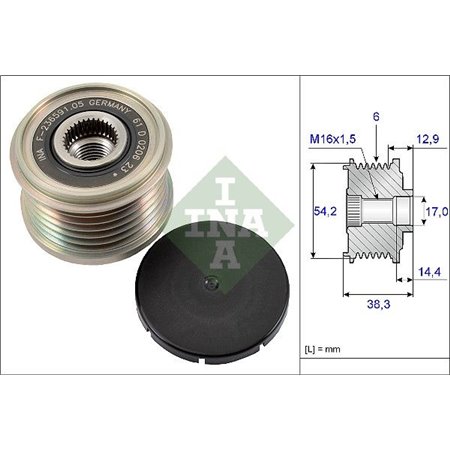 535 0194 10 Механизм свободного хода генератора Schaeffler INA