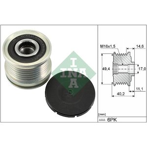 535 0124 10 Alternator pulley fits: MAN TGE; AUDI A1, A3, A4 ALLROAD B8, A4 A