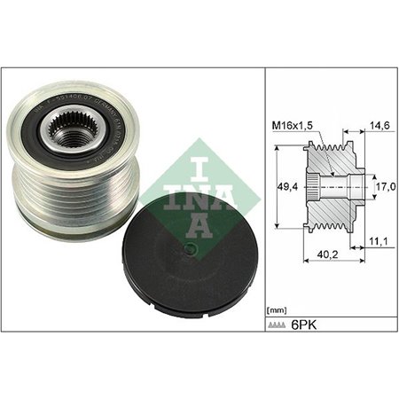 535 0124 10 Alternator pulley fits: MAN TGE AUDI A1, A3, A4 ALLROAD B8, A4 A