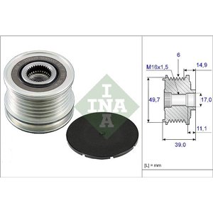 535 0050 10 Alternator Freewheel Clutch Schaeffler INA - Top1autovaruosad