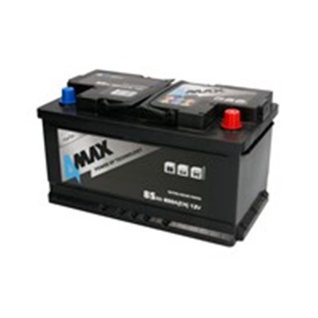 BAT85/850R/4MAX Battery 4MAX 12V 85Ah/850A (R+ standard terminal) 315x175x175 B13