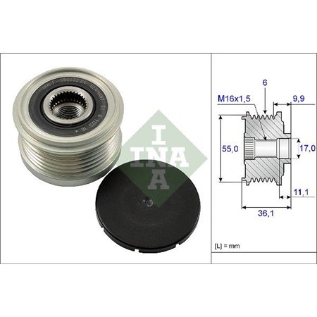 535 0103 10 Generator Frihjulskoppling Schaeffler INA