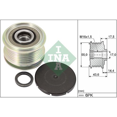 535 0105 10 Generator Frihjulskoppling Schaeffler INA