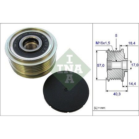 535 0187 10 Generaatori vabakäik Schaeffler INA