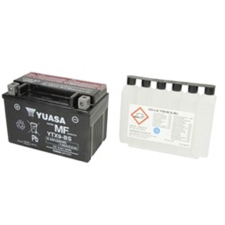 YTX9-BS YUASA Battery AGM/Dry charged with acid/Starting (begränsad försäljning till konsumenter)