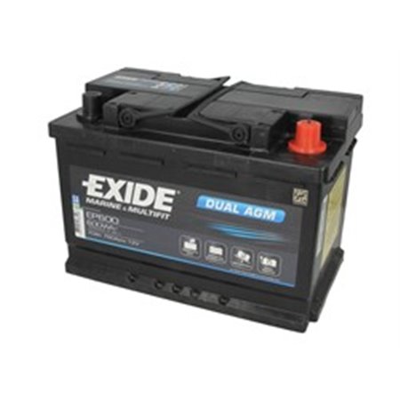 EP600 Batteri EXIDE 12V 70Ah/760A DUAL AGM MARINE/RV (R+ standard term)