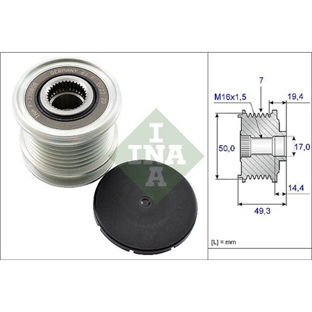 535 0140 10 Generator Frihjulskoppling Schaeffler INA