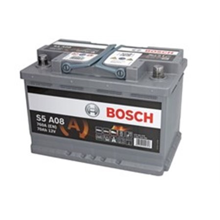 0 092 S5A 080 Battery BOSCH 12V 70Ah/760A START&STOP AGM (R+ 1) 278x175x190 B13