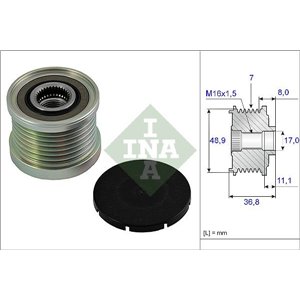 535 0081 10 Alternator Freewheel Clutch Schaeffler INA - Top1autovaruosad