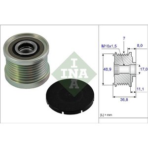 535 0081 10 Alternator pulley fits: DACIA DOKKER, DOKKER EXPRESS/MINIVAN, DUS