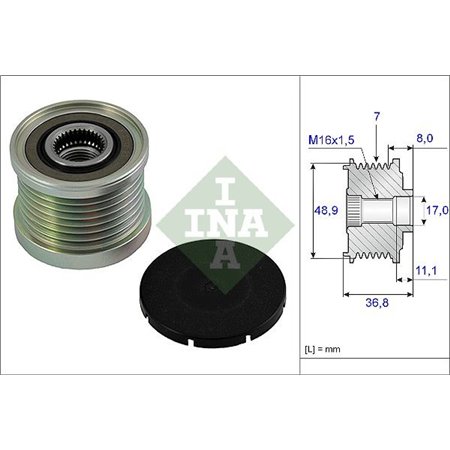 535 0081 10 Alternator Freewheel Clutch Schaeffler INA