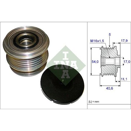 535 0121 10 Generator Frihjulskoppling Schaeffler INA