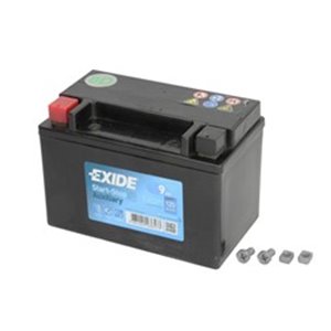 EK091 Battery EXIDE 12V 9Ah/120A AGM; AUXILIARY (L+ motorcycle terminal