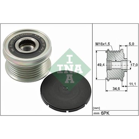 535 0155 10 Generator Frihjulskoppling Schaeffler INA