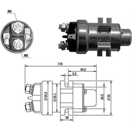 940113050019 Solenoid Switch, starter MAGNETI MARELLI