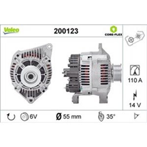 VAL200123 Alternator (14V, 110A) fits: VOLVO S40 I, V40 RENAULT ESPACE III