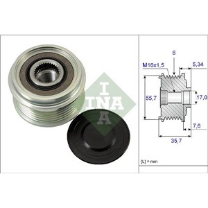 535 0077 10 Alternator pulley fits: MERCEDES V (638/2), VITO (W638); CHEVROLE