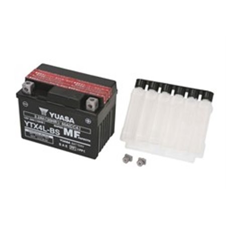 YTX4L-BS YUASA Batteri AGM/Torrladdat med syra/Start (begränsad försäljning till nackdelar