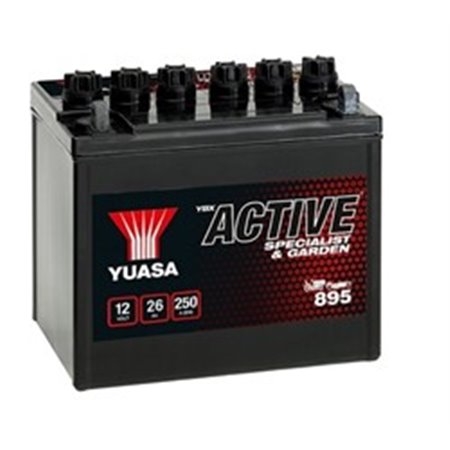 895 YUASA Batterisyra/Start YUASA 12V 26Ah 250A R+ Underhållsfri 187