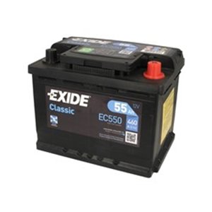 EC550 Battery EXIDE 12V 55Ah/460A CLASSIC (R+ en) 242x175x190 B13 (star