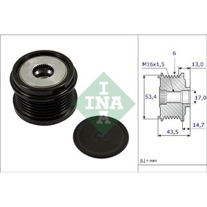 535 0237 10 Механизм свободного хода генератора Schaeffler INA - Top1autovaruosad