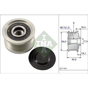 535 0112 10 Alternator pulley fits: ALFA ROMEO 159, BRERA, MITO, SPIDER; FIAT