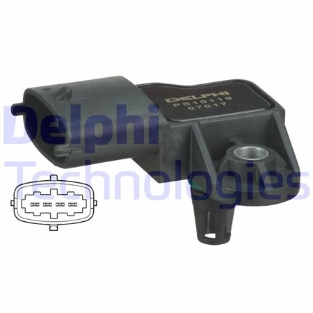 PS10119 Sensor, intake manifold pressure DELPHI