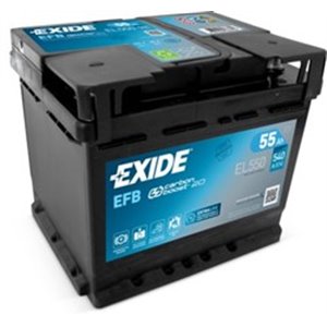 EL550 Battery EXIDE 12V 55Ah/540A START&STOP EFB (R+ standard terminal)