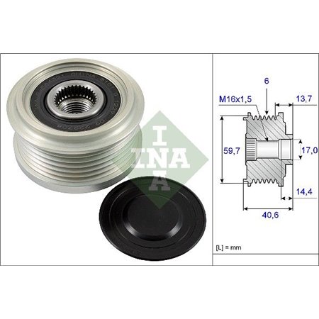 535 0228 10 Alternator pulley fits: CHEVROLET CRUZE, TRAX OPEL ASTRA J, ASTR