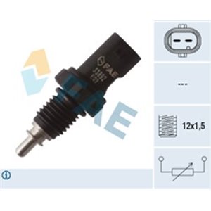 FAE33892 Coolant temperature sensor (number of pins: 2, brown) fits: AUDI 