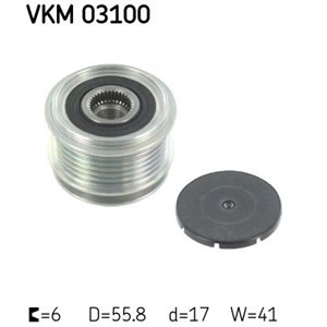 VKM 03100 Alternator pulley fits: AUDI A1, A2, A3, A4 B6, A4 B7, A6 C6, Q3,