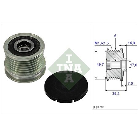 535 0015 10 Generator Frihjulskoppling Schaeffler INA