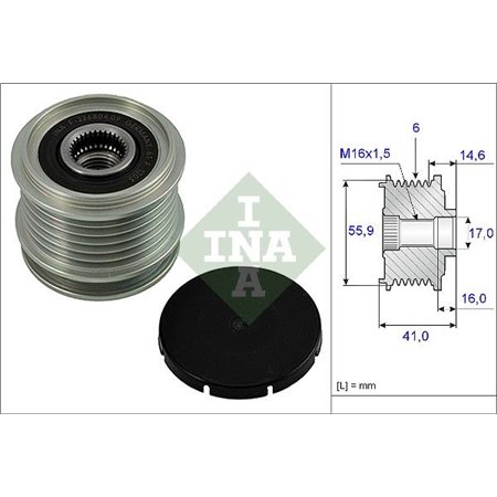 535 0010 10 Alternator Freewheel Clutch Schaeffler INA