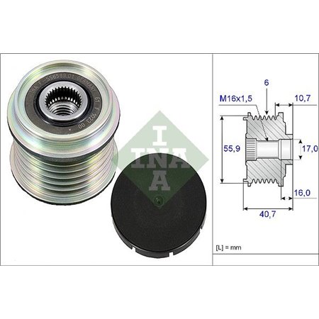 535 0028 10 Механизм свободного хода генератора Schaeffler INA