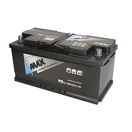 BAT90/720R/4MAX Batteri 4MAX 12V 90Ah/720A ECOLINE (R+ standardterminal) 353x175