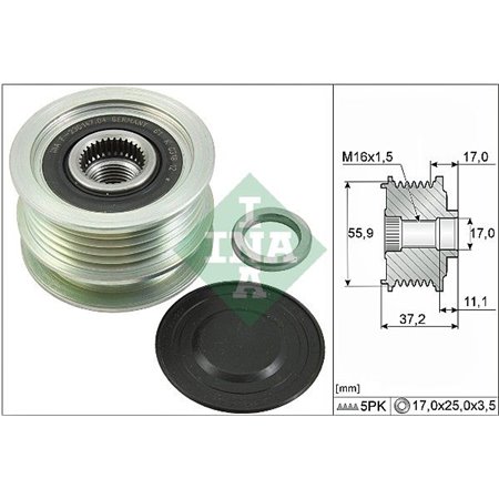 535 0116 10 Механизм свободного хода генератора Schaeffler INA