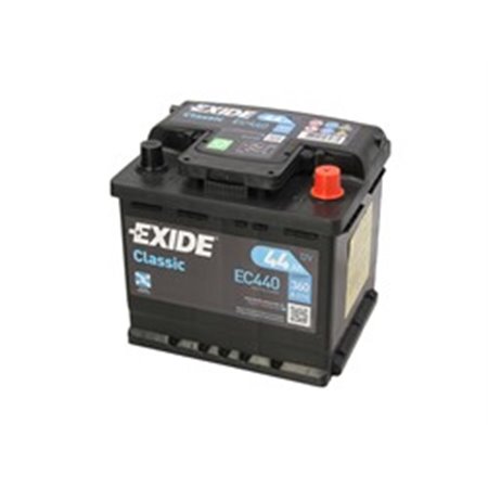 EC440 Batteri EXIDE 12V 44Ah/360A CLASSIC (R+ sv) 207x175x190 B13 (stjärna