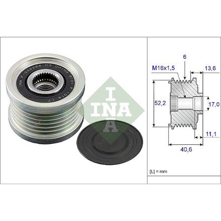 535 0044 10 Generator Frihjulskoppling Schaeffler INA