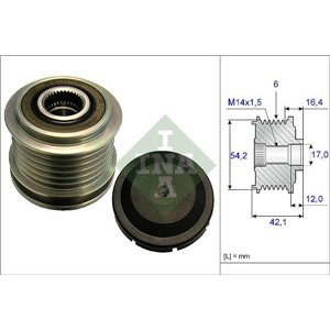 535 0181 10 Alternator pulley fits: VOLVO C30, C70 II, S40 I, S40 II, V50; AL
