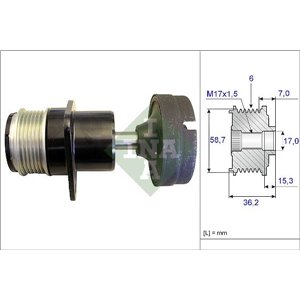 535 0157 10 Alternator Freewheel Clutch Schaeffler INA - Top1autovaruosad