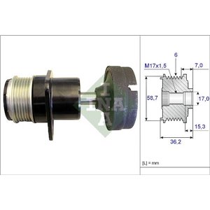 535 0157 10 Alternator pulley fits: FORD C MAX, FOCUS C MAX, FOCUS I, FOCUS I