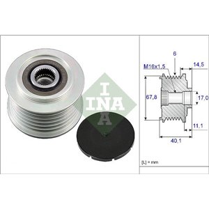 535 0052 10 Alternator Freewheel Clutch Schaeffler INA - Top1autovaruosad