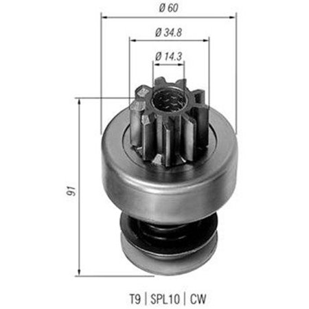 940113020102 Hammastrummel,starter MAGNETI MARELLI