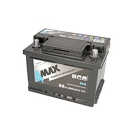 BAT60/560R/EFB/4MAX Batteri 4MAX 12V 60Ah/560A START&STOPP EFB (R+ standardterminal)