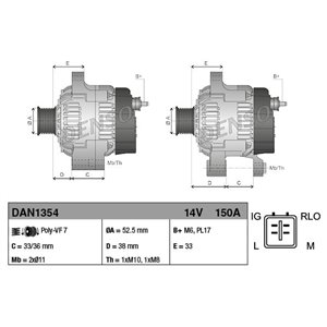 DAN1354 Генератор DENSO - Top1autovaruosad