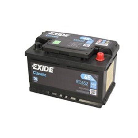 EC652 Batteri EXIDE 12V 65Ah/540A CLASSIC (R+ sv) 278x175x175 B13 (stjärna