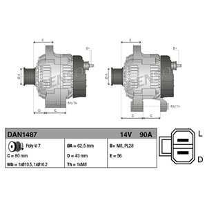 DAN1487 Laturi DENSO - Top1autovaruosad