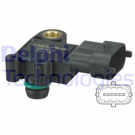 PS10154 Sensor, intake manifold pressure DELPHI