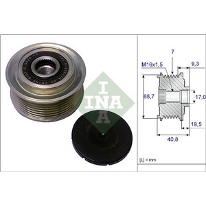 535 0079 10 Alternator pulley fits: HYUNDAI H 1, H 1 / STAREX, H 1 CARGO, H 1
