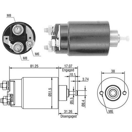 940113050404 Magnetbrytare, startmotor MAGNETI MARELLI